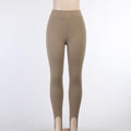 Pantalon élégant en coton taille haute pour le fitness, décontracté printemps, nouveau legging moulant pour femme, legging de fitness sans couture pour femme, legging push-up sans couture, pantalon d'entraînement respirant.