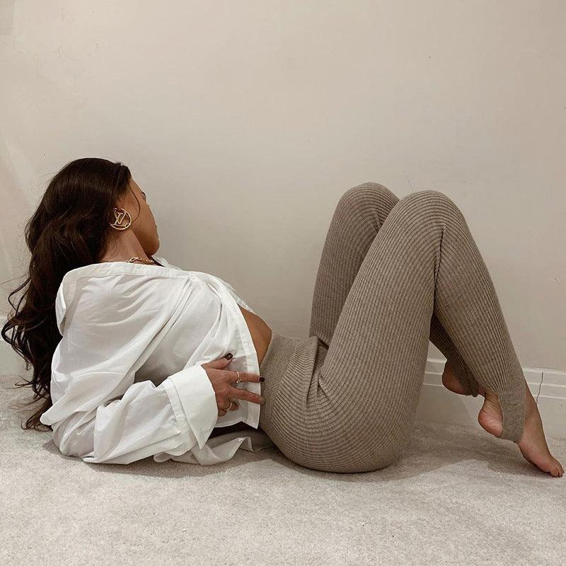 Pantalon élégant en coton taille haute pour le fitness, décontracté printemps, nouveau legging moulant pour femme, legging de fitness sans couture pour femme, legging push-up sans couture, pantalon d'entraînement respirant.