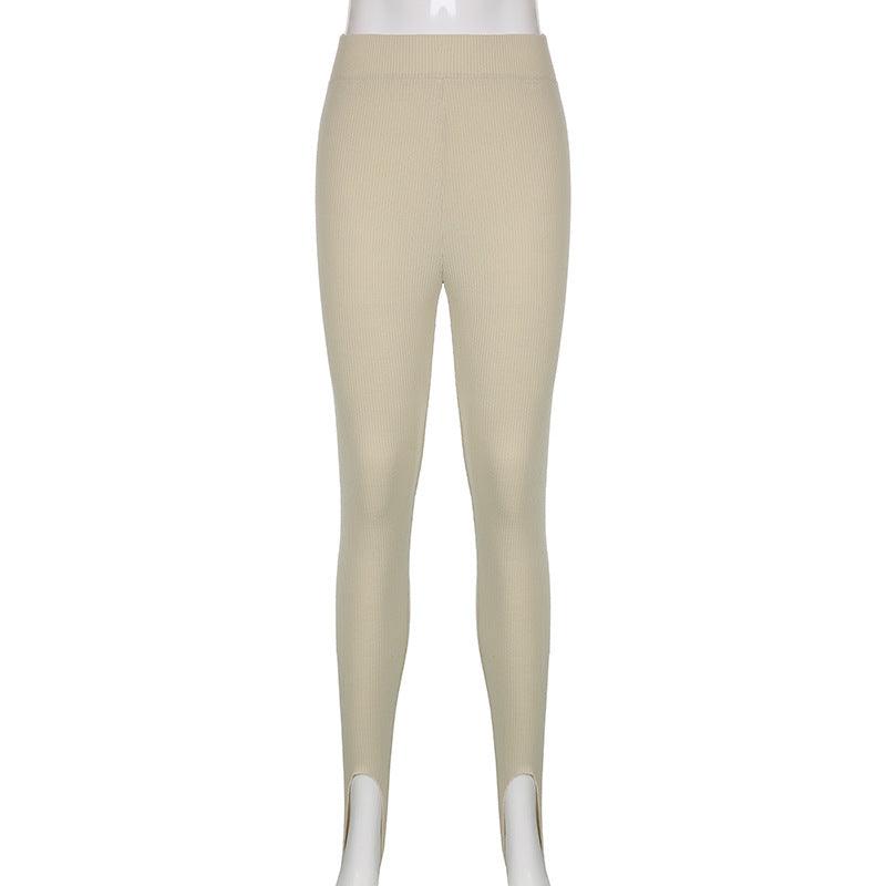 Pantalon élégant en coton taille haute pour le fitness, décontracté printemps, nouveau legging moulant pour femme, legging de fitness sans couture pour femme, legging push-up sans couture, pantalon d'entraînement respirant.