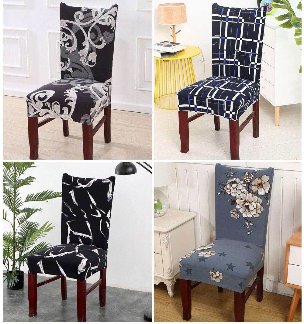 Housses de chaise de cuisine élégantes, extensibles, pour chaises, housses de chaise, couvre-meubles, housse de chaise grise, lavable, anti-poussière, protecteur de siège pour hôtel, bureau, cérémonie, banquet, mariage, fête