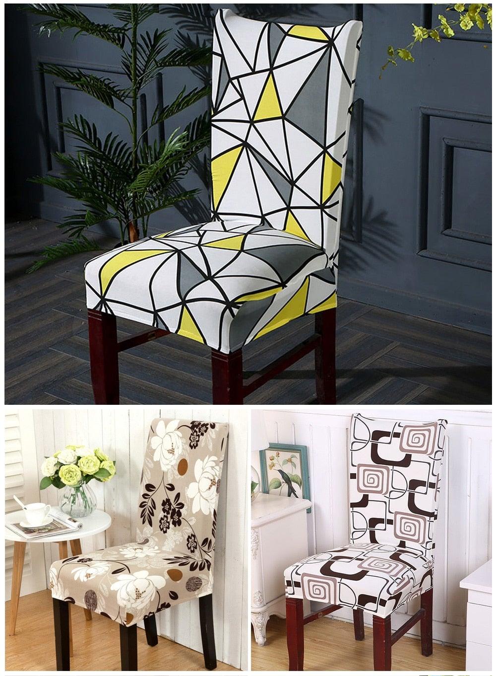 Housses de chaise de cuisine élégantes, extensibles, pour chaises, housses de chaise, couvre-meubles, housse de chaise grise, lavable, anti-poussière, protecteur de siège pour hôtel, bureau, cérémonie, banquet, mariage, fête