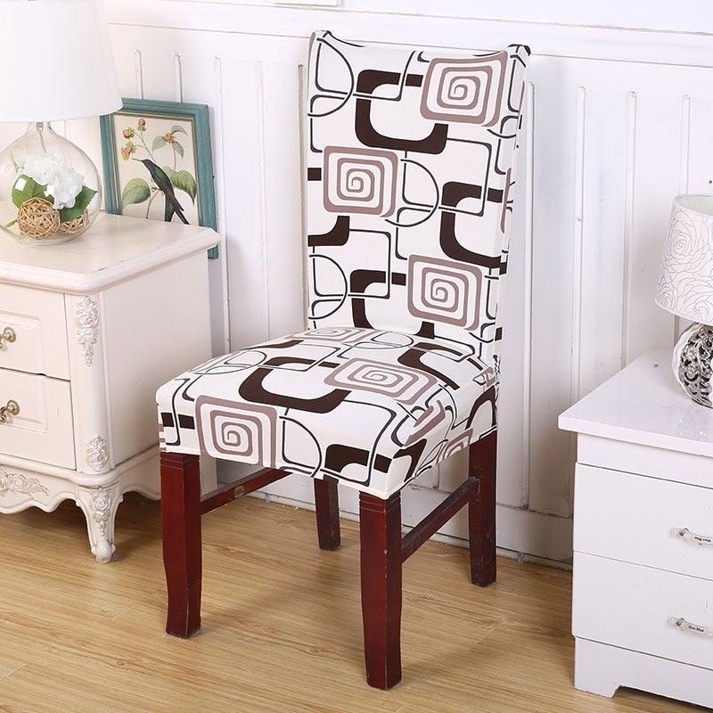 Housses de chaise de cuisine élégantes, extensibles, pour chaises, housses de chaise, couvre-meubles, housse de chaise grise, lavable, anti-poussière, protecteur de siège pour hôtel, bureau, cérémonie, banquet, mariage, fête