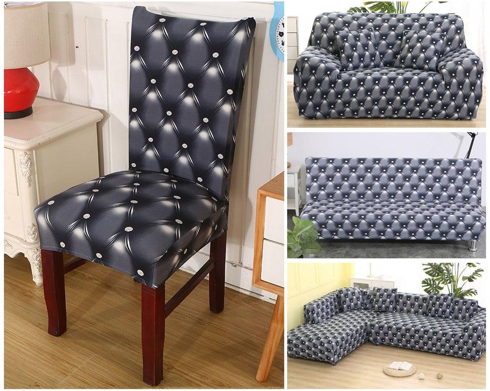 Housses de chaise de cuisine élégantes, extensibles, pour chaises, housses de chaise, couvre-meubles, housse de chaise grise, lavable, anti-poussière, protecteur de siège pour hôtel, bureau, cérémonie, banquet, mariage, fête