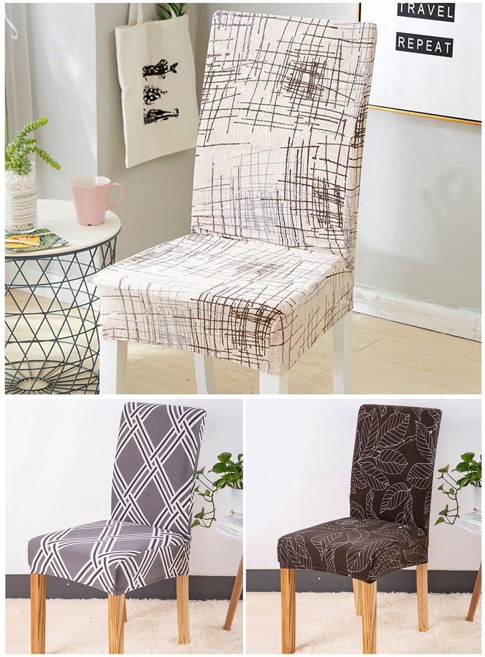 Housses de chaise de cuisine élégantes, extensibles, pour chaises, housses de chaise, couvre-meubles, housse de chaise grise, lavable, anti-poussière, protecteur de siège pour hôtel, bureau, cérémonie, banquet, mariage, fête
