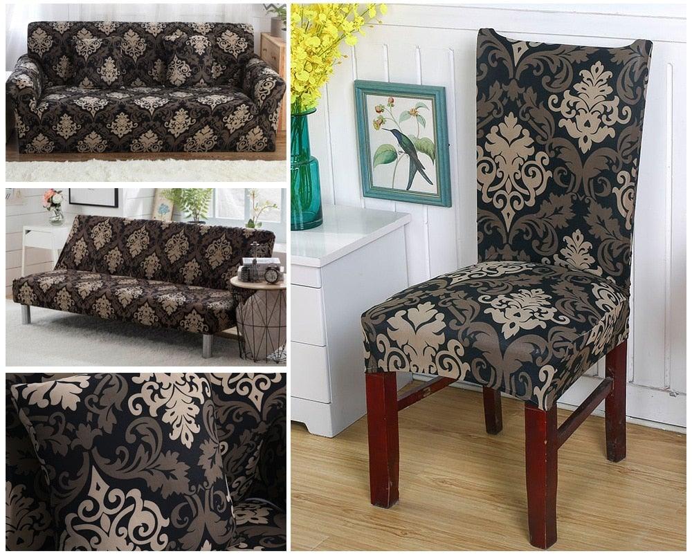 Housses de chaise de cuisine élégantes, extensibles, pour chaises, housses de chaise, couvre-meubles, housse de chaise grise, lavable, anti-poussière, protecteur de siège pour hôtel, bureau, cérémonie, banquet, mariage, fête