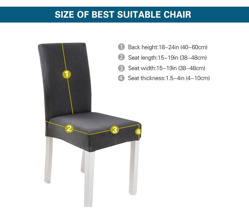 Housses de chaise de cuisine élégantes, extensibles, pour chaises, housses de chaise, couvre-meubles, housse de chaise grise, lavable, anti-poussière, protecteur de siège pour hôtel, bureau, cérémonie, banquet, mariage, fête