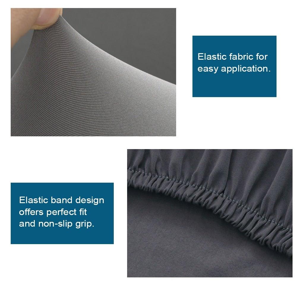 Housses de chaise de cuisine élégantes, extensibles, pour chaises, housses de chaise, couvre-meubles, housse de chaise grise, lavable, anti-poussière, protecteur de siège pour hôtel, bureau, cérémonie, banquet, mariage, fête