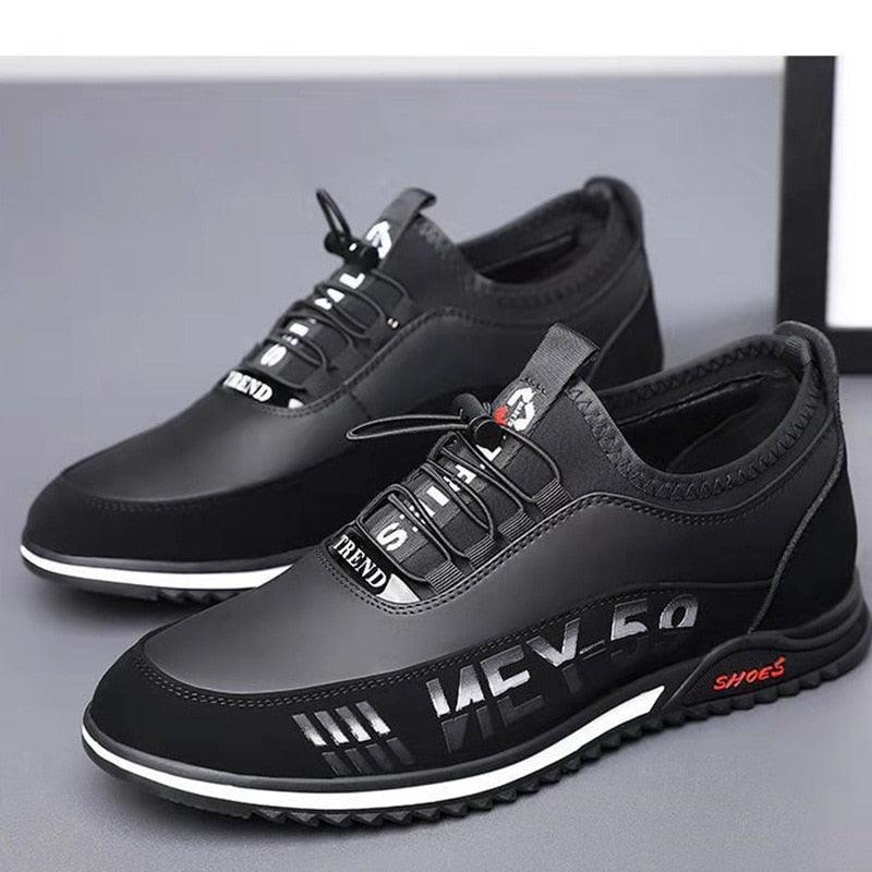 Chaussures de conduite élégantes en cuir pour hommes, mocassins de luxe décontractés noirs, baskets de marche décontractées légères antidérapantes, basses respirantes en cuir, baskets professionnelles pour hommes