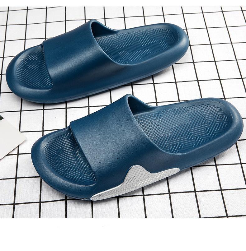 Pantoufles Élégantes Noires pour Hommes, Douces et Légères, Antidérapantes, pour la Maison, Chaussons d'Été Anti-Odeurs, Chaussures de Douche Mixtes en EVA, Mousse de Massage, Ultra Douces et Antidérapantes