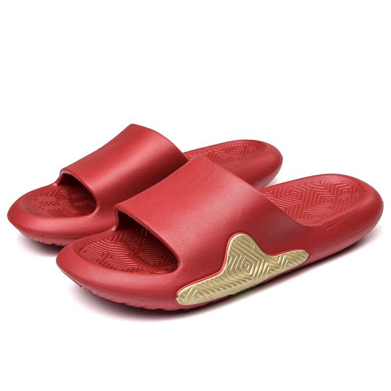 Pantoufles Élégantes Noires pour Hommes, Douces et Légères, Antidérapantes, pour la Maison, Chaussons d'Été Anti-Odeurs, Chaussures de Douche Mixtes en EVA, Mousse de Massage, Ultra Douces et Antidérapantes