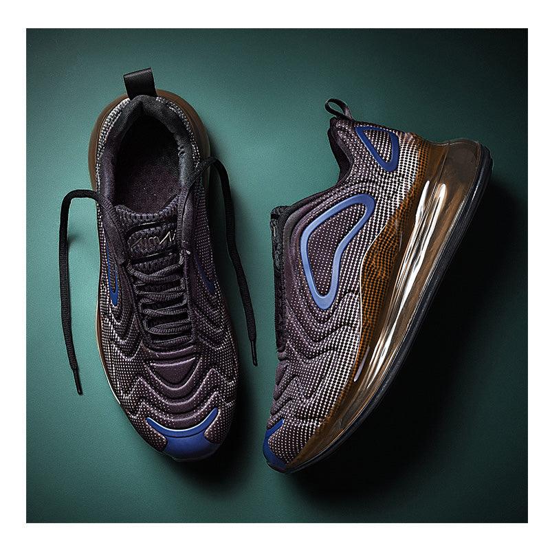 Baskets de sport de course élégantes pour hommes avec coussin d'air, pour entraînement en extérieur, design à talons hauts, maille respirante, design athlétique de luxe, antidérapantes, pour tennis, sport et marche