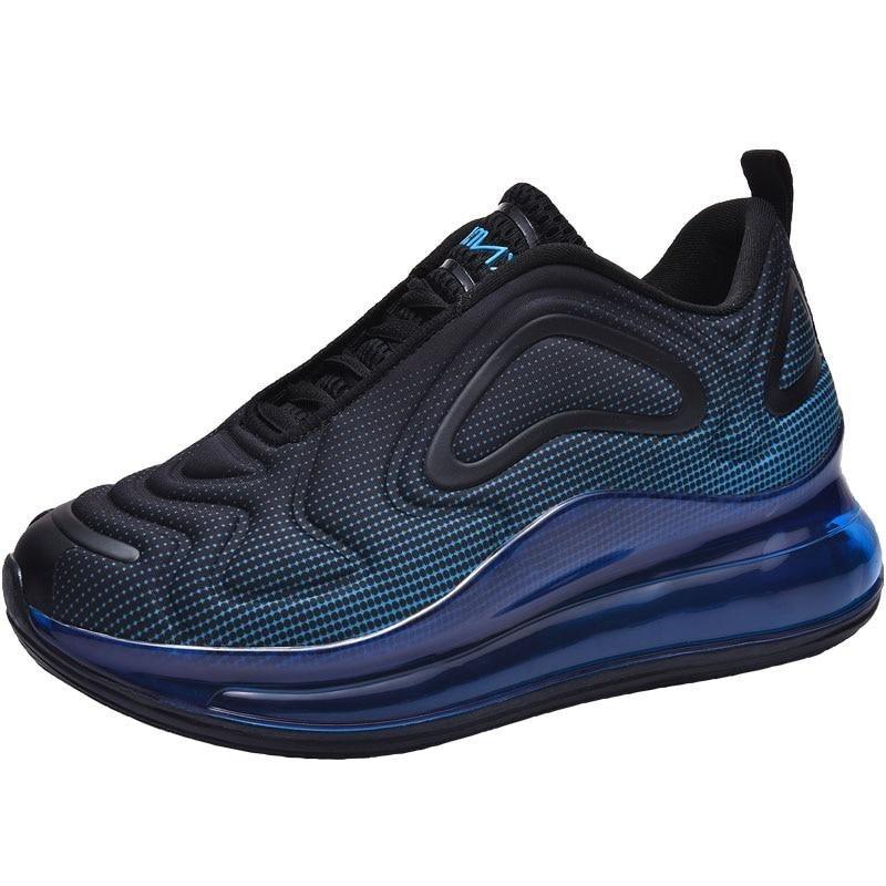 Baskets de sport de course élégantes pour hommes avec coussin d'air, pour entraînement en extérieur, design à talons hauts, maille respirante, design athlétique de luxe, antidérapantes, pour tennis, sport et marche