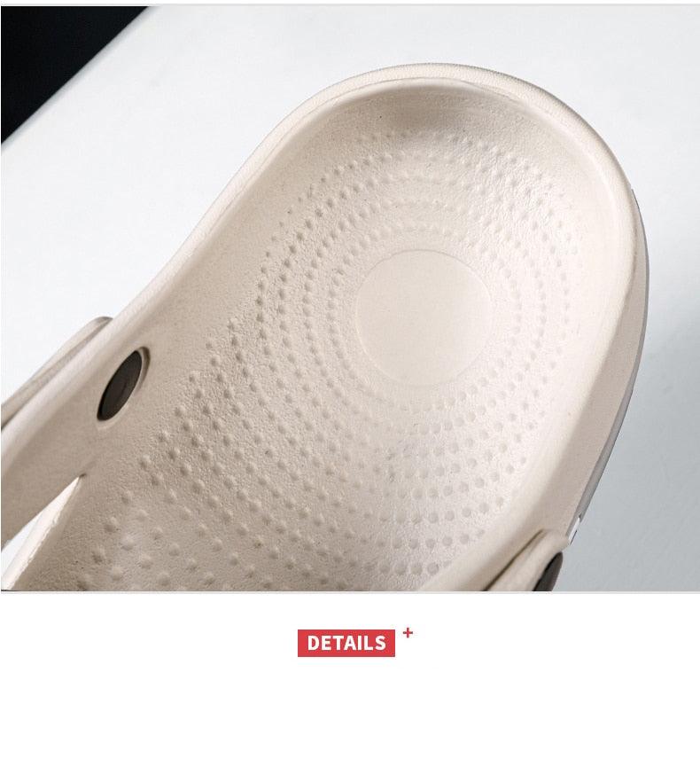 Sandales élégantes pour hommes, noires, décontractées, pour le jardin, sabots Aqua, claquettes d'été, chaussures de natation pour la plage, pantoufles, sabots de jardin, sandales avec soutien de la voûte plantière, rembourrées, pour le jardin et la plage