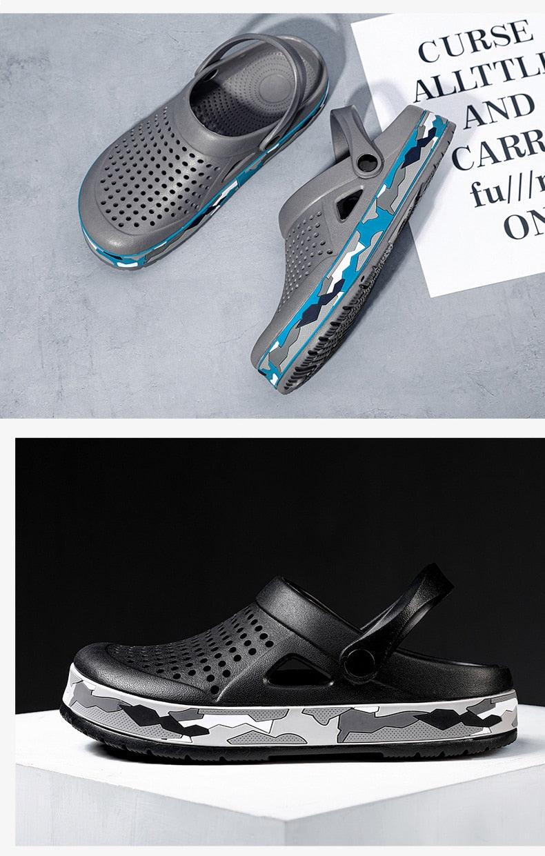 Sandales élégantes pour hommes, noires, décontractées, pour le jardin, sabots Aqua, claquettes d'été, chaussures de natation pour la plage, pantoufles, sabots de jardin, sandales avec soutien de la voûte plantière, rembourrées, pour le jardin et la plage