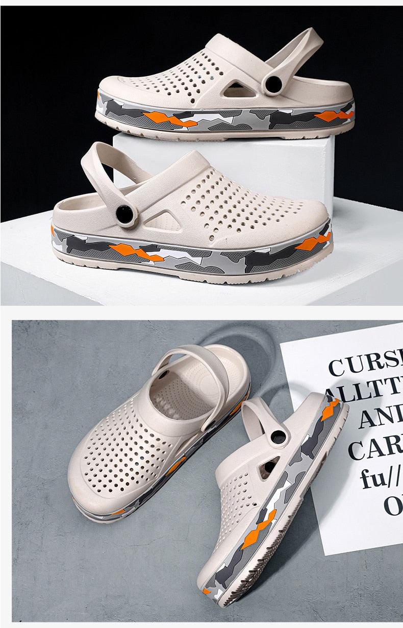 Sandales élégantes pour hommes, noires, décontractées, pour le jardin, sabots Aqua, claquettes d'été, chaussures de natation pour la plage, pantoufles, sabots de jardin, sandales avec soutien de la voûte plantière, rembourrées, pour le jardin et la plage