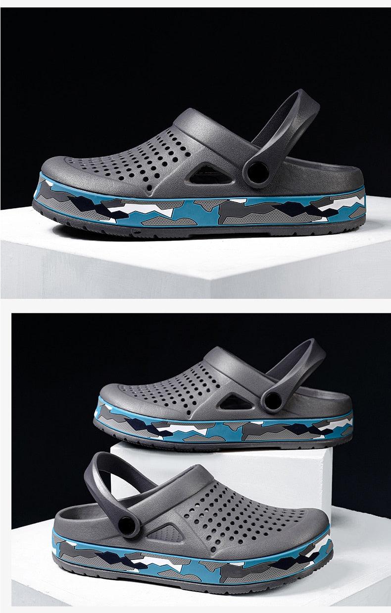 Sandales élégantes pour hommes, noires, décontractées, pour le jardin, sabots Aqua, claquettes d'été, chaussures de natation pour la plage, pantoufles, sabots de jardin, sandales avec soutien de la voûte plantière, rembourrées, pour le jardin et la plage