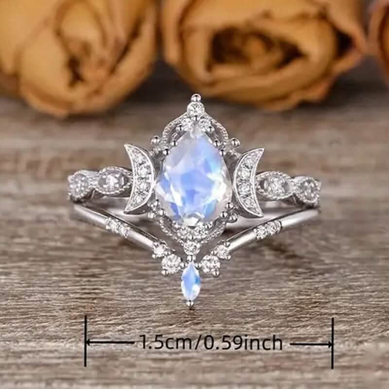 Bague Couronne Lunaire Élégante