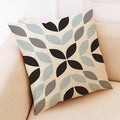 Housses de coussin décoratives carrées en mélange de lin doux à motif géométrique élégant et moderne pour la maison