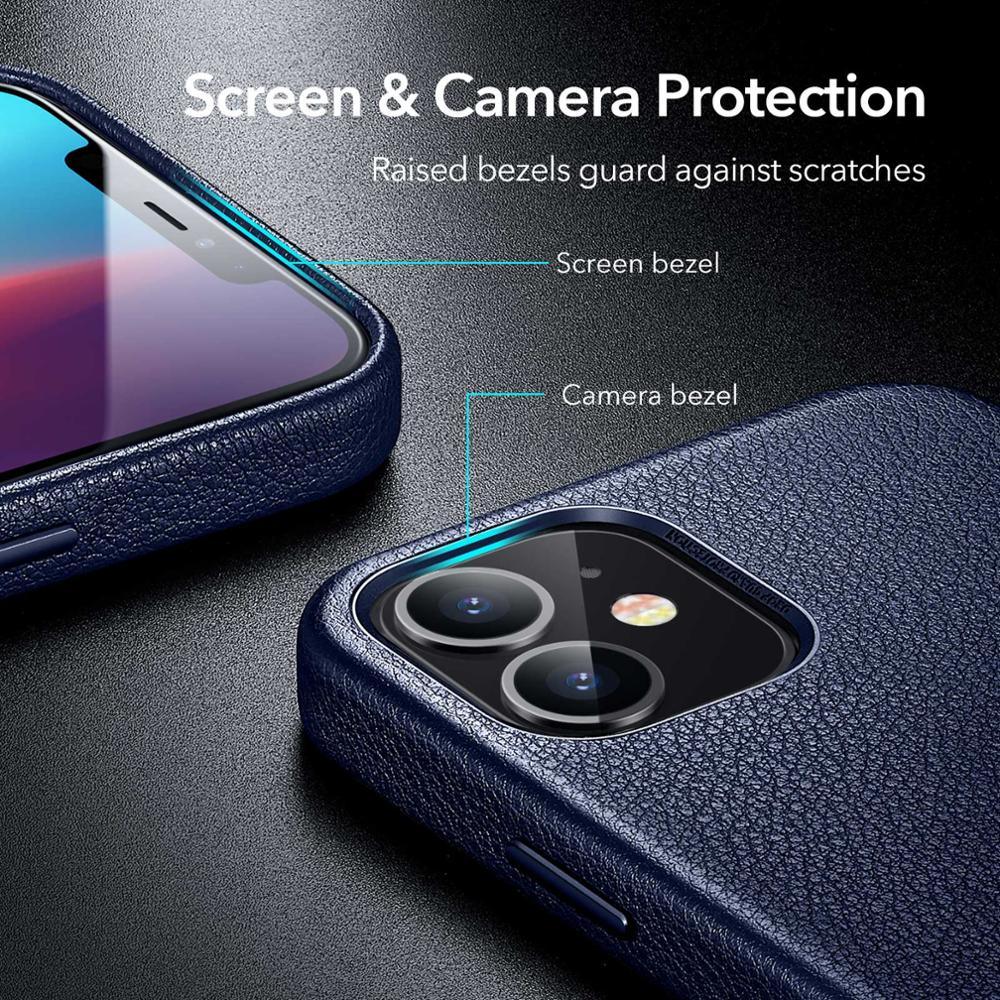 Coque de protection élégante en cuir pour iPhone 12 Pro Max, étui en cuir véritable pour iPhone 12 mini 12 Pro Max, étui de luxe noir pour iPhone 12 12Pro pour homme d'affaires