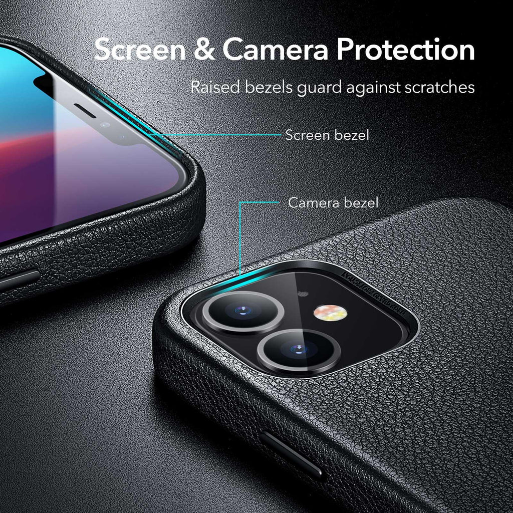 Coque de protection élégante en cuir pour iPhone 12 Pro Max, étui en cuir véritable pour iPhone 12 mini 12 Pro Max, étui de luxe noir pour iPhone 12 12Pro pour homme d'affaires