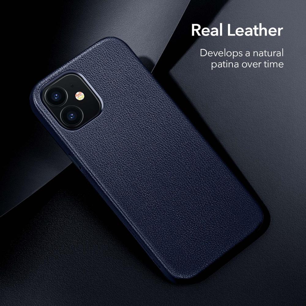 Coque de protection élégante en cuir pour iPhone 12 Pro Max, étui en cuir véritable pour iPhone 12 mini 12 Pro Max, étui de luxe noir pour iPhone 12 12Pro pour homme d'affaires