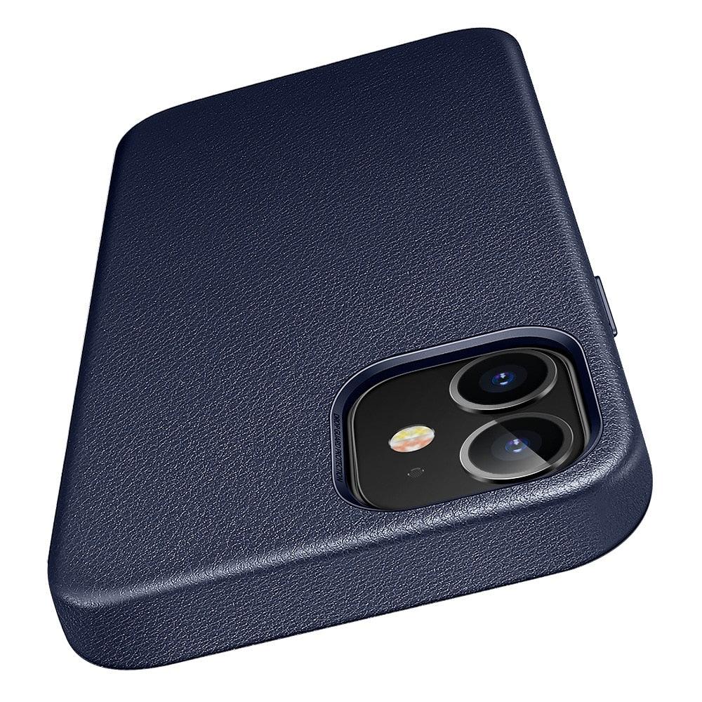 Coque de protection élégante en cuir pour iPhone 12 Pro Max, étui en cuir véritable pour iPhone 12 mini 12 Pro Max, étui de luxe noir pour iPhone 12 12Pro pour homme d'affaires