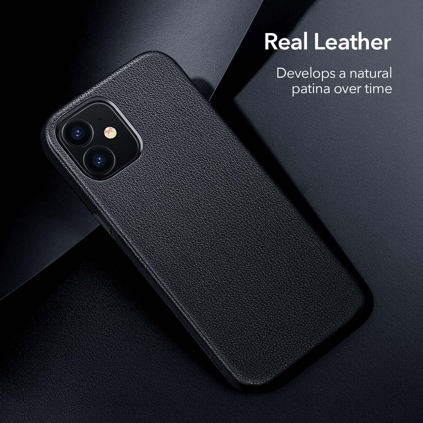 Coque de protection élégante en cuir pour iPhone 12 Pro Max, étui en cuir véritable pour iPhone 12 mini 12 Pro Max, étui de luxe noir pour iPhone 12 12Pro pour homme d'affaires