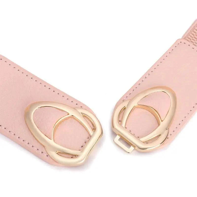 Ceintures élégantes en cuir PU élastiques pour femmes, mode extensible, larges, pour robes grande taille