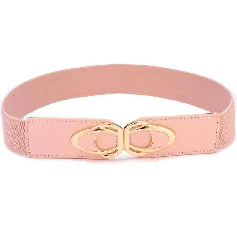 Ceintures élégantes en cuir PU élastiques pour femmes, mode extensible, larges, pour robes grande taille