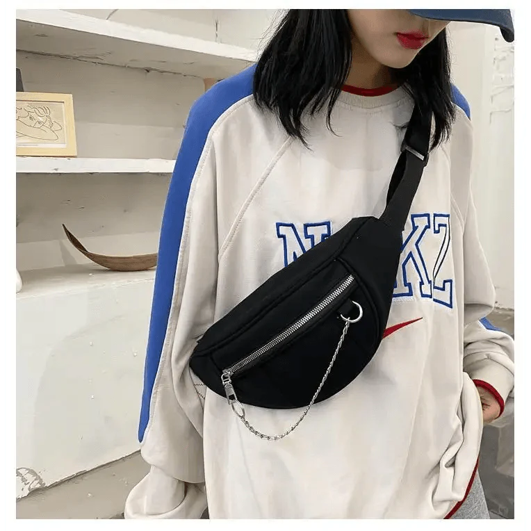 Sac de ceinture élégant pour femmes, violet, en toile, sac banane de luxe pour l'extérieur, sac de poitrine, pochette pour téléphone pour usage quotidien