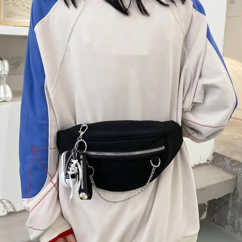 Sac de ceinture élégant pour femmes, violet, en toile, sac banane de luxe pour l'extérieur, sac de poitrine, pochette pour téléphone pour usage quotidien