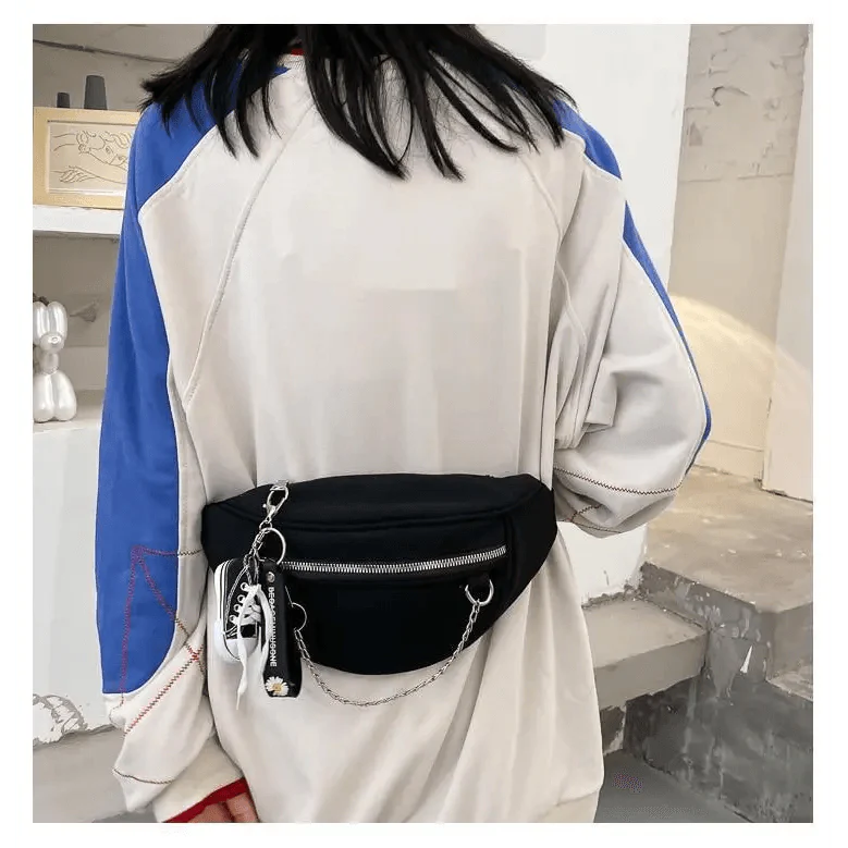 Sac de ceinture élégant pour femmes, violet, en toile, sac banane de luxe pour l'extérieur, sac de poitrine, pochette pour téléphone pour usage quotidien