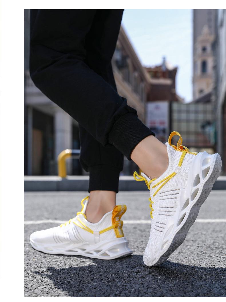 Baskets Élégantes Homme Chaussures de Course de Sport Mode Couple Chaussures Décontractées Mode Plates Respirantes Athlétiques Légères Antidérapantes Athlétiques Marche Course Baskets