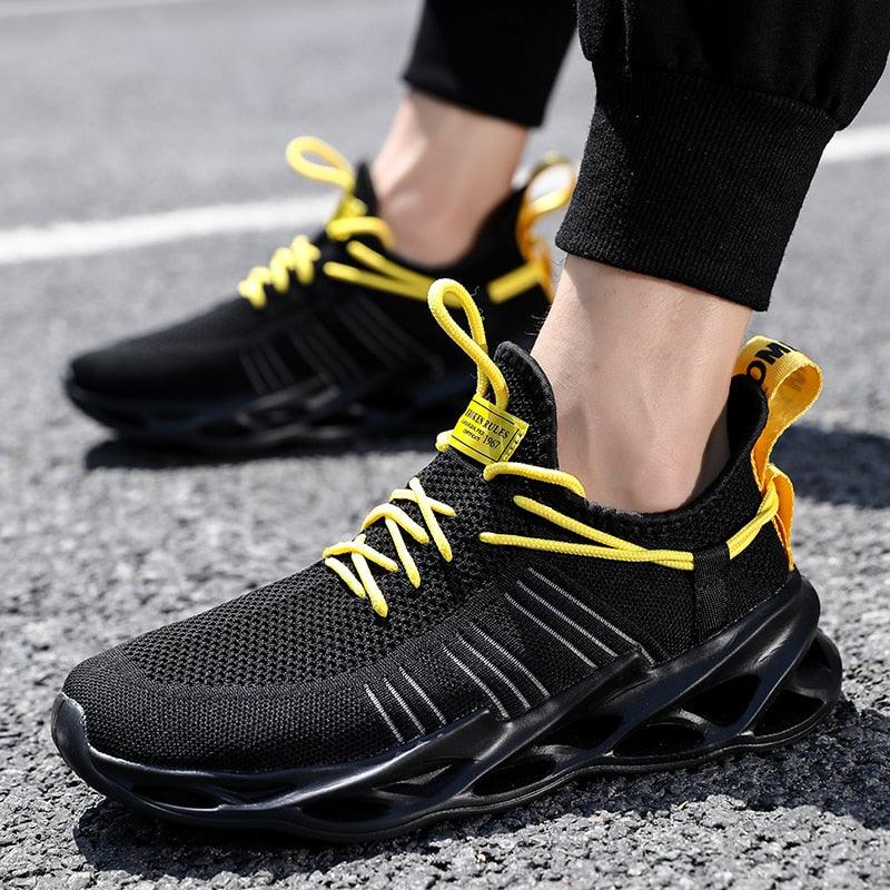 Baskets Élégantes Homme Chaussures de Course de Sport Mode Couple Chaussures Décontractées Mode Plates Respirantes Athlétiques Légères Antidérapantes Athlétiques Marche Course Baskets