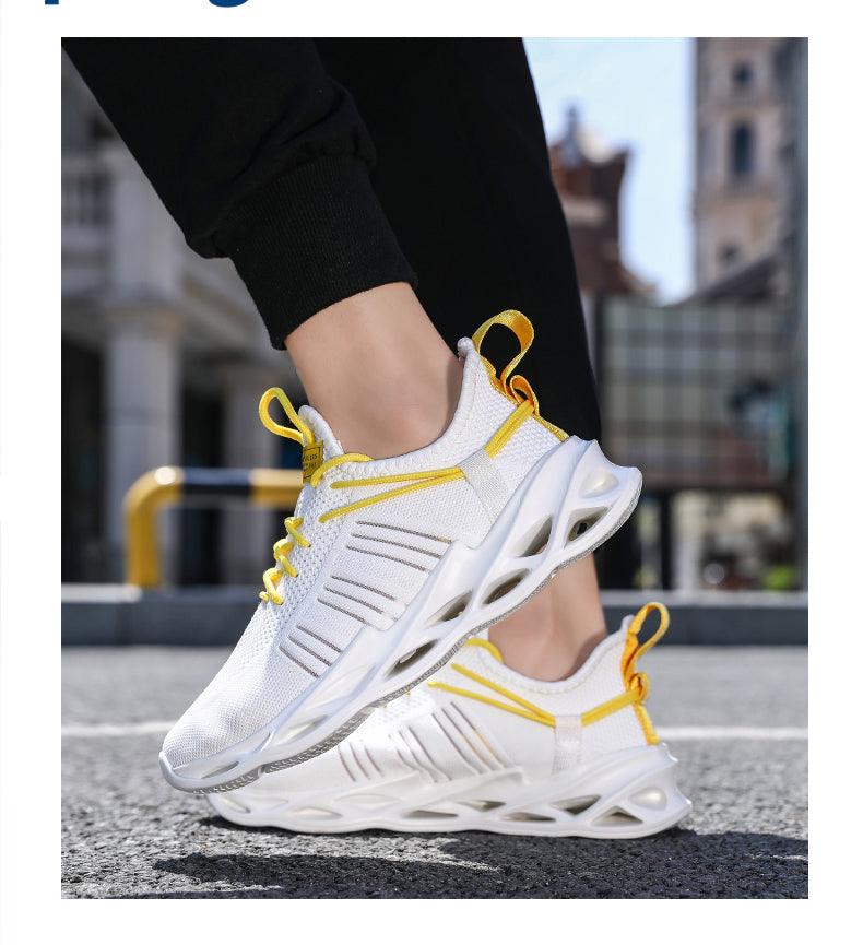 Baskets Élégantes Homme Chaussures de Course de Sport Mode Couple Chaussures Décontractées Mode Plates Respirantes Athlétiques Légères Antidérapantes Athlétiques Marche Course Baskets