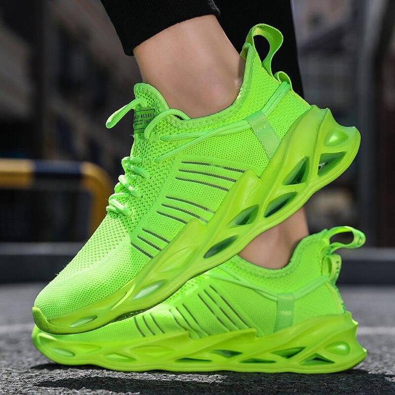 Baskets Élégantes Homme Chaussures de Course de Sport Mode Couple Chaussures Décontractées Mode Plates Respirantes Athlétiques Légères Antidérapantes Athlétiques Marche Course Baskets