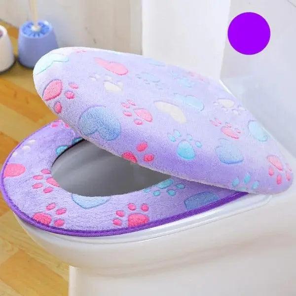 Housse de siège de toilette élégante, douce et confortable, chaude et imperméable, couleurs vives