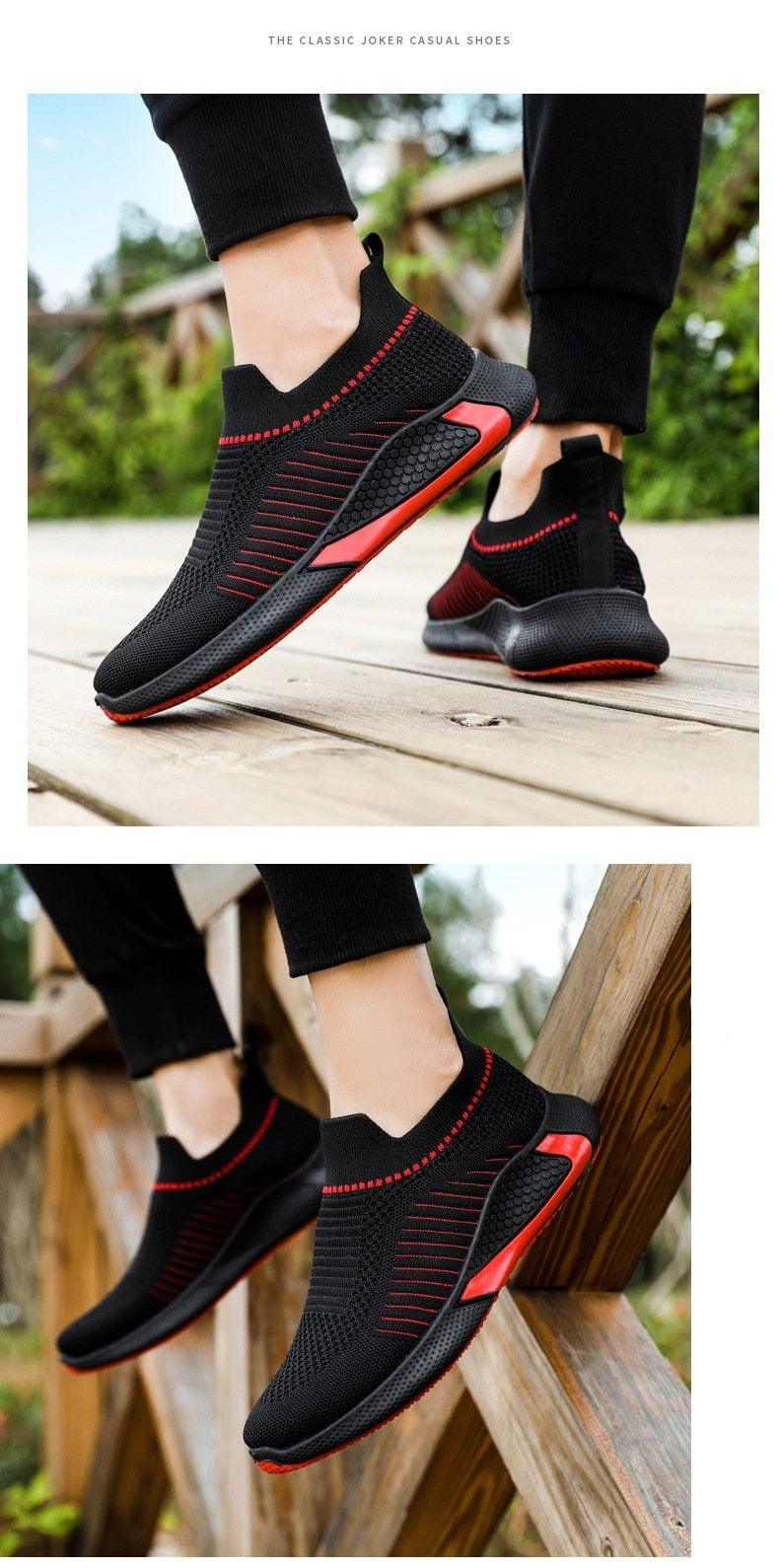 Baskets de sport élégantes pour hommes Chaussures de course décontractées Printemps Nouvelles espadrilles légères et respirantes Chaussures de course tissées volantes Baskets décontractées en maille pour l'entraînement sportif pour hommes