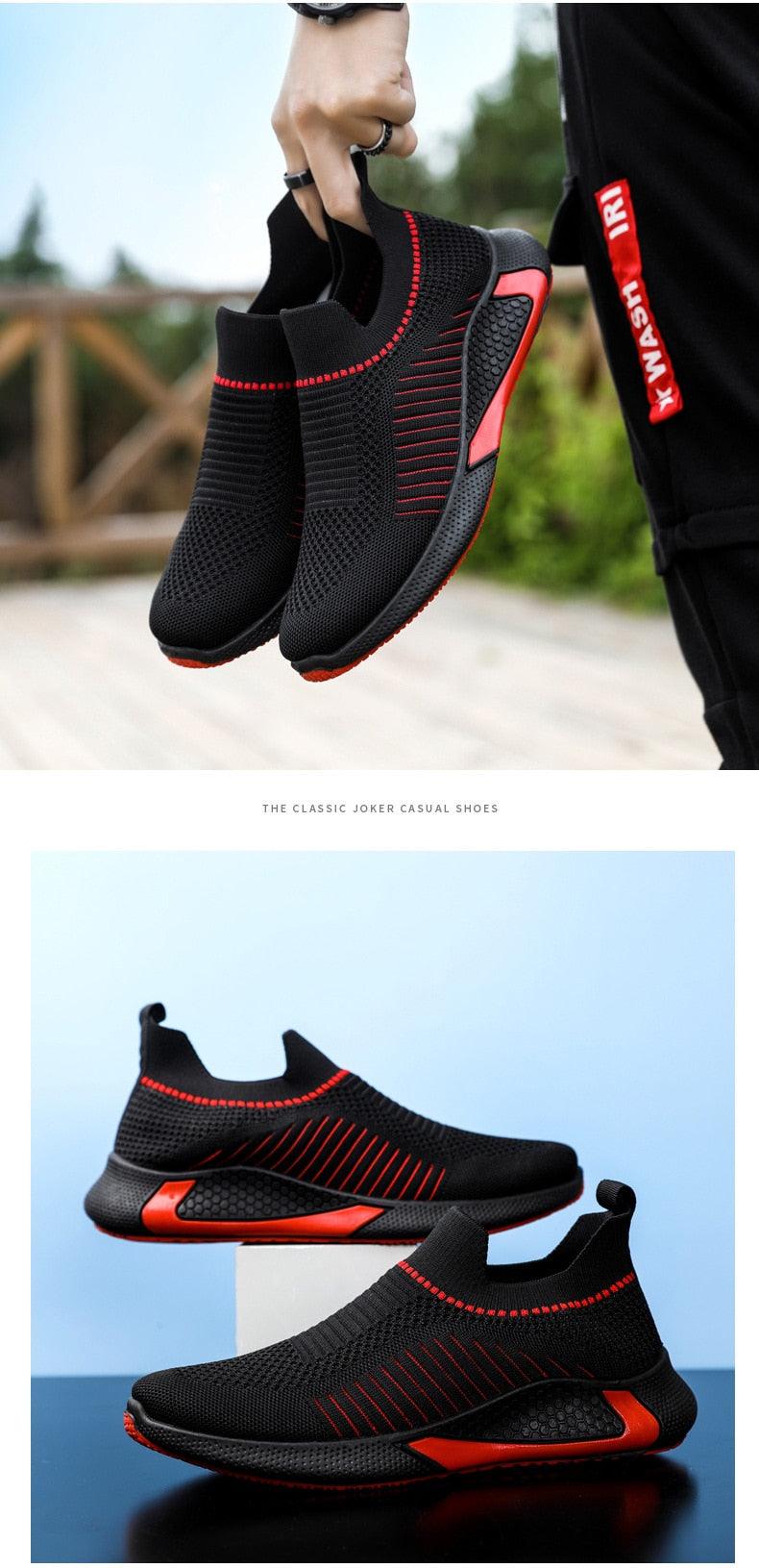 Baskets de sport élégantes pour hommes Chaussures de course décontractées Printemps Nouvelles espadrilles légères et respirantes Chaussures de course tissées volantes Baskets décontractées en maille pour l'entraînement sportif pour hommes