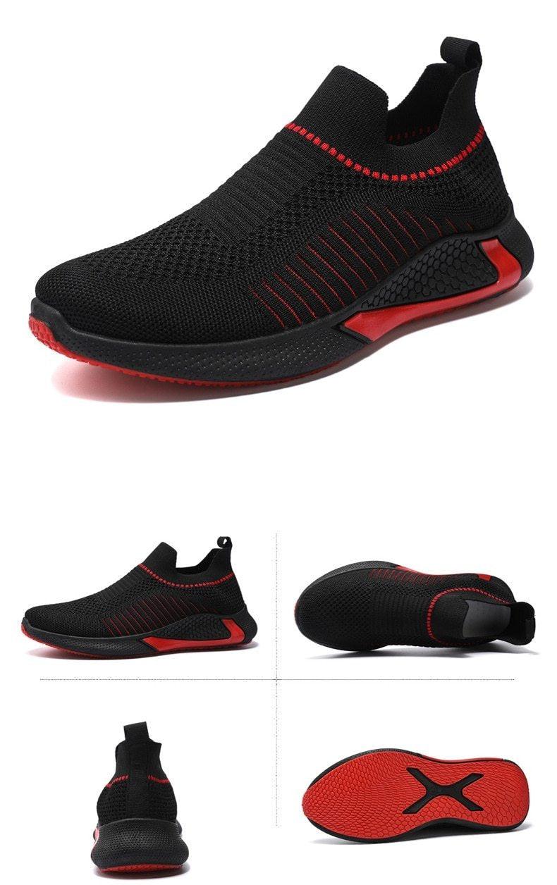 Baskets de sport élégantes pour hommes Chaussures de course décontractées Printemps Nouvelles espadrilles légères et respirantes Chaussures de course tissées volantes Baskets décontractées en maille pour l'entraînement sportif pour hommes