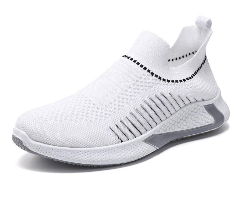 Baskets de sport élégantes pour hommes Chaussures de course décontractées Printemps Nouvelles espadrilles légères et respirantes Chaussures de course tissées volantes Baskets décontractées en maille pour l'entraînement sportif pour hommes