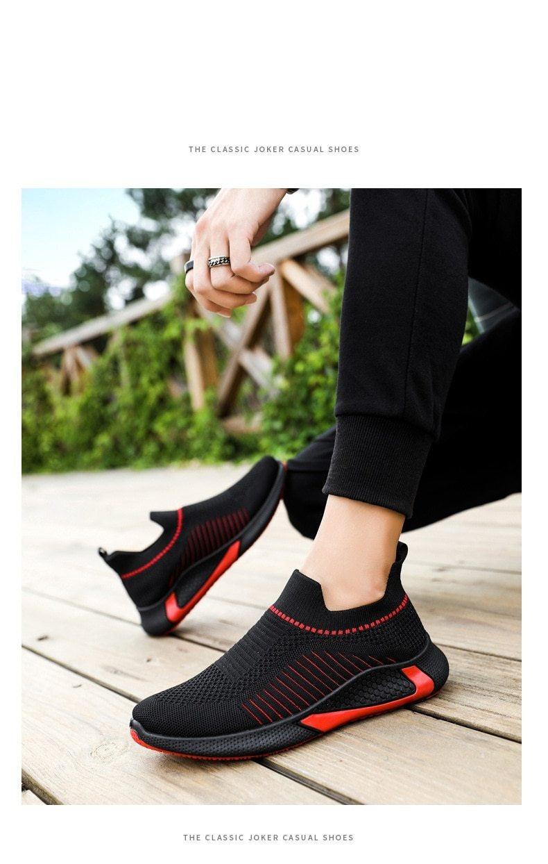 Baskets de sport élégantes pour hommes Chaussures de course décontractées Printemps Nouvelles espadrilles légères et respirantes Chaussures de course tissées volantes Baskets décontractées en maille pour l'entraînement sportif pour hommes
