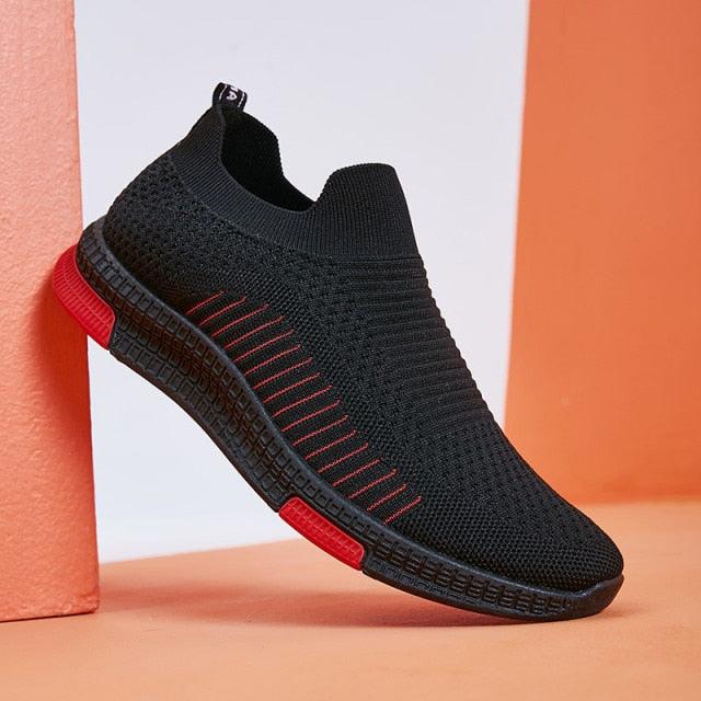 Baskets de sport élégantes pour hommes Chaussures de course décontractées Printemps Nouvelles espadrilles légères et respirantes Chaussures de course tissées volantes Baskets décontractées en maille pour l'entraînement sportif pour hommes