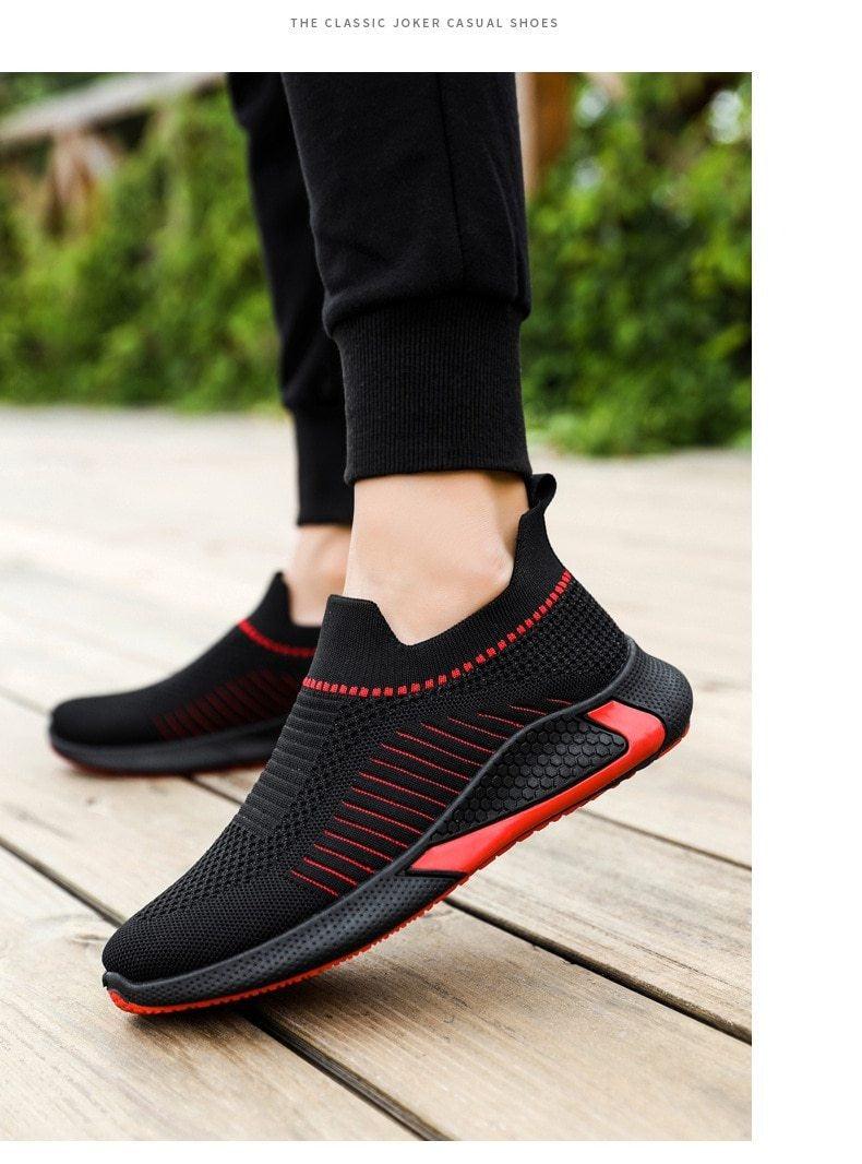Baskets de sport élégantes pour hommes Chaussures de course décontractées Printemps Nouvelles espadrilles légères et respirantes Chaussures de course tissées volantes Baskets décontractées en maille pour l'entraînement sportif pour hommes