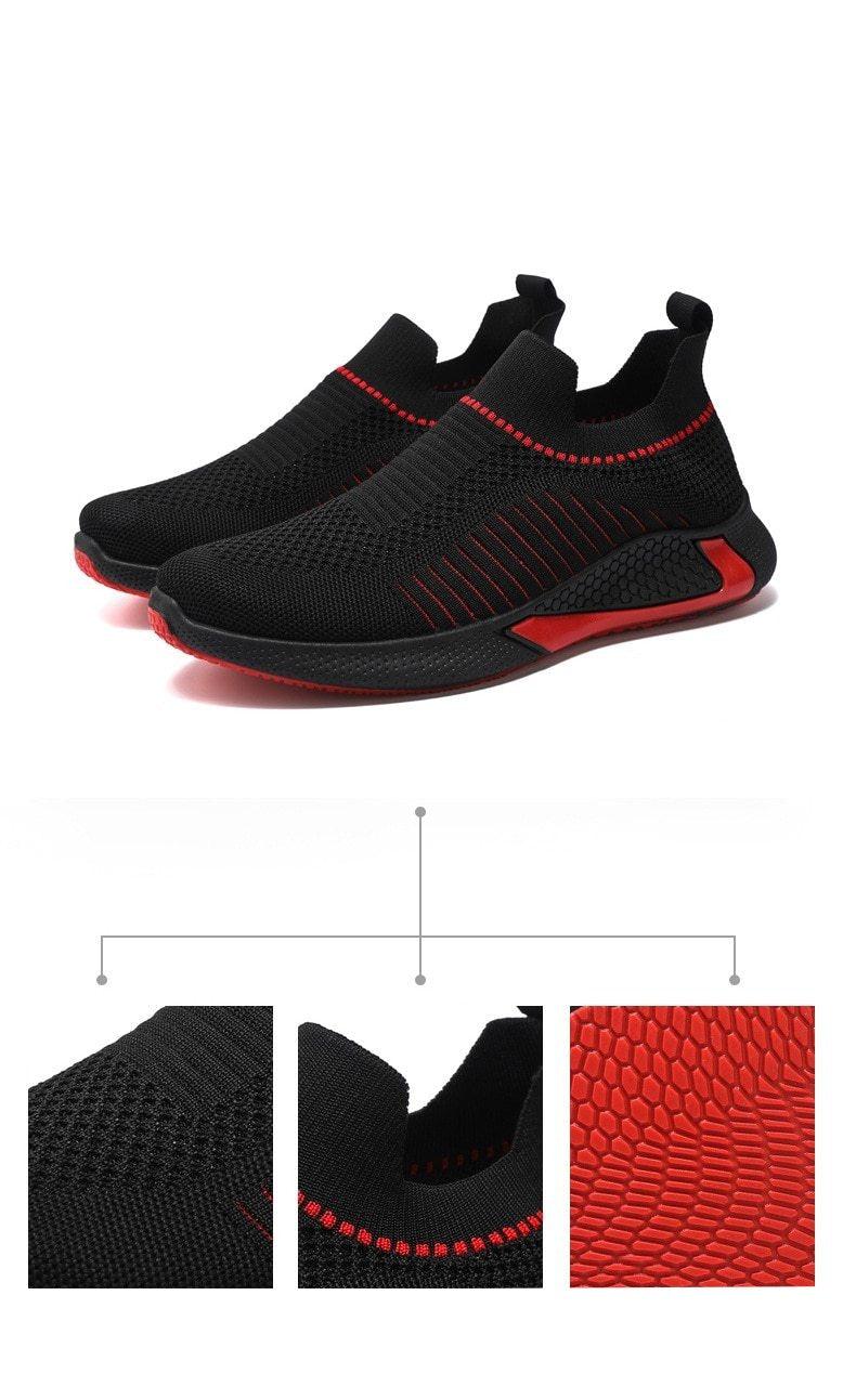 Baskets de sport élégantes pour hommes Chaussures de course décontractées Printemps Nouvelles espadrilles légères et respirantes Chaussures de course tissées volantes Baskets décontractées en maille pour l'entraînement sportif pour hommes