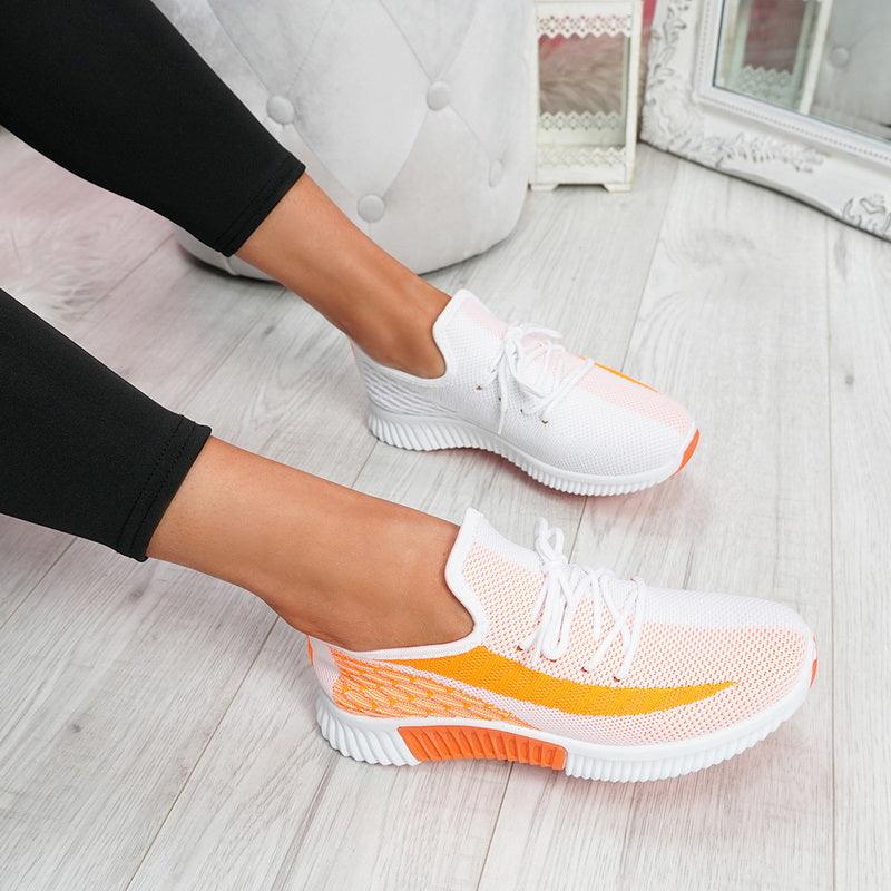Chaussures de sport élégantes vulcanisées pour femmes à lacets en maille, à bout rond, décontractées, antidérapantes, plates, respirantes, à la mode pour femmes