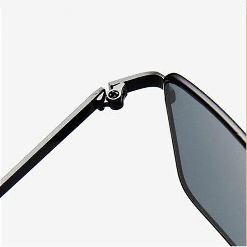 Lunettes de soleil carrées élégantes pour femmes, lunettes de luxe pour femmes/hommes, lunettes en métal de haute qualité pour femmes, lunettes de soleil légères pour hommes, design rétro