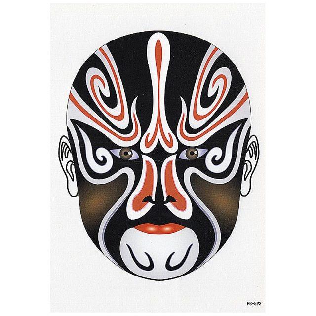 Tatouages temporaires élégants imperméables Grand autocollant tribal noir Grand maquillage corporel faux tatouage pour hommes et femmes