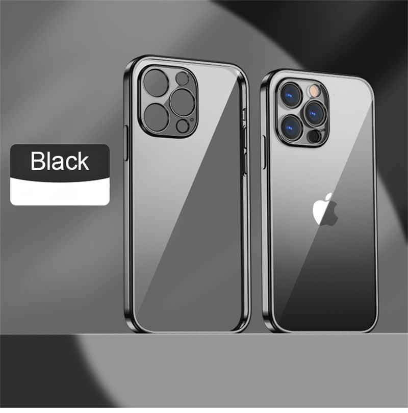 Coque Souple Transparente et Élégante Unisexe pour iPhone 13 Pro Max 12 11 13Pro 14 Coque de Protection Ultra Fine Antichoc Luxe pour iPhone