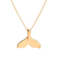 Gold Whale Tail Necklace – Ocean-Inspired Pendant on 18" Gold Filled Chain